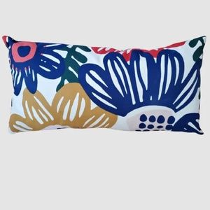 Ikea Sommaraster Floral Lumbar Rectangle Throw Pillow 11" x 22"
